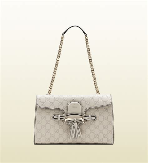 gucci emily leather handbag|Gucci guccissima shoulder bag.